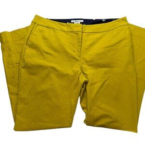 BODEN Women's Pants Yellow Size US 12R.  Made in Turkey.  97% Cotton / 3% Elasta